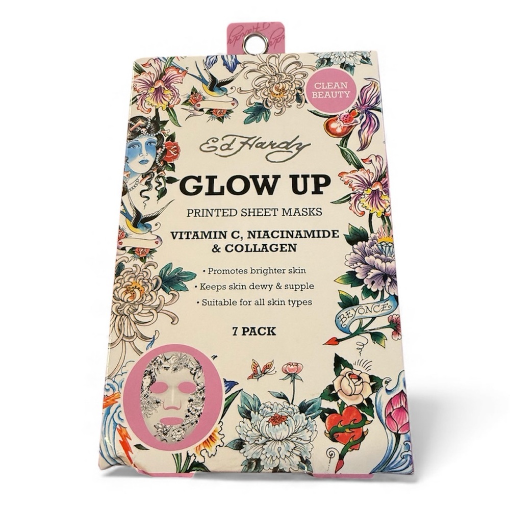 Ed Hardy Glow Up Vitamin C Sheet Masks Pack of 7